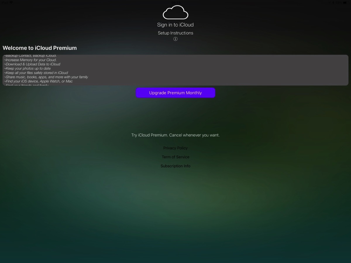 Welcome to iCloud Premium